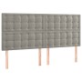 Kopfteile 4 Einheiten aus hellgrauem Samt 100x5x78/88 cm von vidaXL, Kopf- und Fußteile - Ref: Foro24-3116832, Preis: 127,06 ...