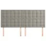 Cabeceros 4 unidades de terciopelo gris claro 100x5x78/88 cm de vidaXL, Cabeceros y pies de cama - Ref: Foro24-3116832, Preci...