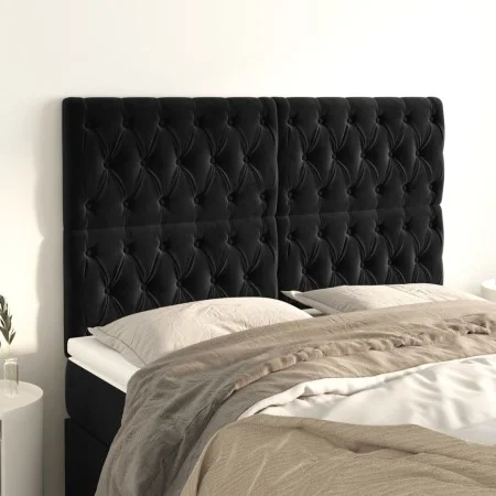 Kopfteile 4 Einheiten aus schwarzem Samt 72x7x78/88 cm von vidaXL, Kopf- und Fußteile - Ref: Foro24-3116718, Preis: 144,87 €,...