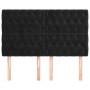 Headboards 4 units black velvet 72x7x78/88 cm by vidaXL, Headboards and footboards - Ref: Foro24-3116718, Price: 148,15 €, Di...