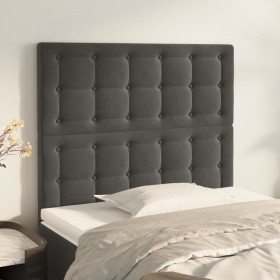 Kopfteile 2 Einheiten aus dunkelgrauem Samt 80x5x78/88 cm von vidaXL, Kopf- und Fußteile - Ref: Foro24-3116797, Preis: 70,29 ...