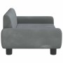 Sofá para niños de terciopelo gris oscuro 70x45x33 cm