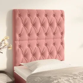 Headboards 2 units of pink velvet 80x7x78/88 cm by vidaXL, Headboards and footboards - Ref: Foro24-3116703, Price: 69,49 €, D...