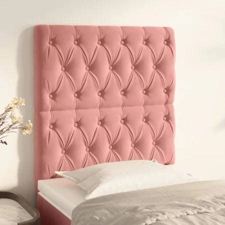 Headboards 2 units of pink velvet 80x7x78/88 cm by vidaXL, Headboards and footboards - Ref: Foro24-3116703, Price: 69,49 €, D...