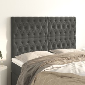 Headboards 4 units of dark gray velvet 80x7x78/88 cm by vidaXL, Headboards and footboards - Ref: Foro24-3116723, Price: 152,4...