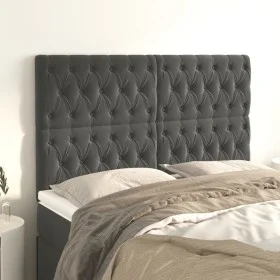 Kopfteile 4 Einheiten aus dunkelgrauem Samt 80x7x78/88 cm von vidaXL, Kopf- und Fußteile - Ref: Foro24-3116723, Preis: 150,92...