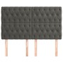 Kopfteile 4 Einheiten aus dunkelgrauem Samt 80x7x78/88 cm von vidaXL, Kopf- und Fußteile - Ref: Foro24-3116723, Preis: 152,40...