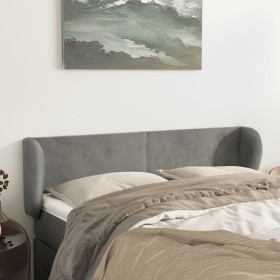 Hellgraues Samtkopfteil 147x23x78/88 cm von vidaXL, Kopf- und Fußteile - Ref: Foro24-3116912, Preis: 74,68 €, Rabatt: %