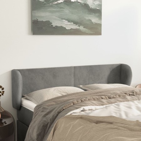 Hellgraues Samtkopfteil 147x23x78/88 cm von vidaXL, Kopf- und Fußteile - Ref: Foro24-3116912, Preis: 74,68 €, Rabatt: %