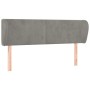 Cabecero de terciopelo gris claro 147x23x78/88 cm de vidaXL, Cabeceros y pies de cama - Ref: Foro24-3116912, Precio: 73,24 €,...