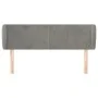 Cabecero de terciopelo gris claro 147x23x78/88 cm de vidaXL, Cabeceros y pies de cama - Ref: Foro24-3116912, Precio: 72,81 €,...