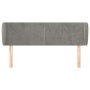 Hellgraues Samtkopfteil 147x23x78/88 cm von vidaXL, Kopf- und Fußteile - Ref: Foro24-3116912, Preis: 74,68 €, Rabatt: %