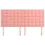 Cabeceros 4 unidades de terciopelo rosa 100x5x78/88 cm de vidaXL, Cabeceros y pies de cama - Ref: Foro24-3116837, Precio: 115...