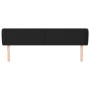 Cabecero de cuero sintético negro 203x23x78/88 cm