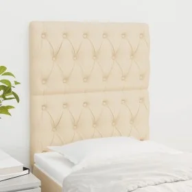 Headboards 2 units cream-colored fabric 80x7x78/88 cm by vidaXL, Headboards and footboards - Ref: Foro24-3116647, Price: 82,0...