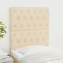 Headboards 2 units cream-colored fabric 80x7x78/88 cm by vidaXL, Headboards and footboards - Ref: Foro24-3116647, Price: 82,0...