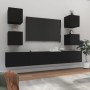 6-teiliges TV-Möbelset aus schwarzem Sperrholz von vidaXL, TV-Möbel - Ref: Foro24-3114263, Preis: 182,40 €, Rabatt: %