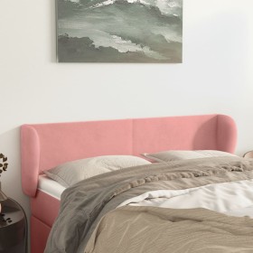 Pink velvet headboard 147x23x78/88 cm by vidaXL, Headboards and footboards - Ref: Foro24-3116917, Price: 71,86 €, Discount: %