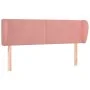 Cabecero de terciopelo rosa 147x23x78/88 cm de vidaXL, Cabeceros y pies de cama - Ref: Foro24-3116917, Precio: 70,79 €, Descu...