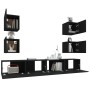 6-teiliges TV-Möbelset aus schwarzem Sperrholz von vidaXL, TV-Möbel - Ref: Foro24-3114263, Preis: 182,40 €, Rabatt: %