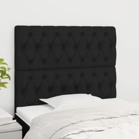Kopfteile 2 Einheiten aus schwarzem Stoff 90x7x78/88 cm von vidaXL, Kopf- und Fußteile - Ref: Foro24-3116652, Preis: 66,76 €,...