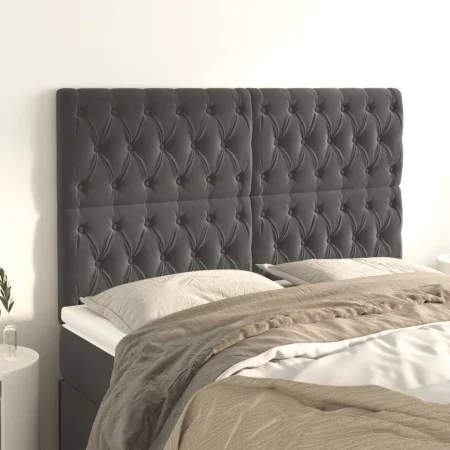 Headboards 4 units dark gray velvet 72x7x78/88 cm by vidaXL, Headboards and footboards - Ref: Foro24-3116717, Price: 129,51 €...