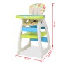 3-in-1 convertible highchair with blue and green table by vidaXL, Chairs and high chairs for children - Ref: Foro24-10142, Pr...