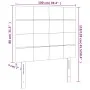Headboards 2 units of taupe gray fabric 100x5x78/88 cm by vidaXL, Headboards and footboards - Ref: Foro24-3116326, Price: 74,...