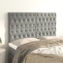 Headboards 4 units of light gray velvet 80x7x78/88 cm by vidaXL, Headboards and footboards - Ref: Foro24-3116722, Price: 133,...