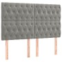 Kopfteile 4 Einheiten aus hellgrauem Samt 80x7x78/88 cm von vidaXL, Kopf- und Fußteile - Ref: Foro24-3116722, Preis: 133,60 €...