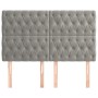 Headboards 4 units of light gray velvet 80x7x78/88 cm by vidaXL, Headboards and footboards - Ref: Foro24-3116722, Price: 133,...