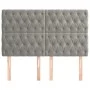 Headboards 4 units of light gray velvet 80x7x78/88 cm by vidaXL, Headboards and footboards - Ref: Foro24-3116722, Price: 132,...