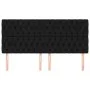 Cabeceros 4 unidades de tela negro 100x7x78/88 cm de vidaXL, Cabeceros y pies de cama - Ref: Foro24-3116692, Precio: 136,42 €...