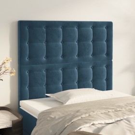 Kopfteile 2 Einheiten aus dunkelblauem Samt 90x5x78/88 cm von vidaXL, Kopf- und Fußteile - Ref: Foro24-3116806, Preis: 65,42 ...