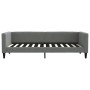 Sofá cama con colchón tela gris oscuro 90x200 cm