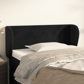 Black velvet headboard 83x23x78/88 cm by vidaXL, Headboards and footboards - Ref: Foro24-3116896, Price: 46,67 €, Discount: %