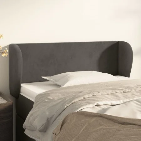 Kopfteil aus dunkelgrauem Samt, 93 x 23 x 78/88 cm von vidaXL, Kopf- und Fußteile - Ref: Foro24-3116901, Preis: 50,66 €, Raba...