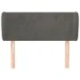 Kopfteil aus dunkelgrauem Samt, 93 x 23 x 78/88 cm von vidaXL, Kopf- und Fußteile - Ref: Foro24-3116901, Preis: 50,66 €, Raba...
