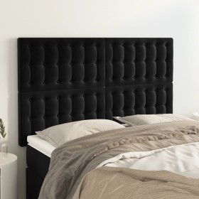 Kopfteile 4 Einheiten aus schwarzem Samt 72x5x78/88 cm von vidaXL, Kopf- und Fußteile - Ref: Foro24-3116816, Preis: 150,69 €,...