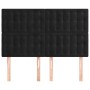 Cabeceros 4 unidades terciopelo negro 72x5x78/88 cm de vidaXL, Cabeceros y pies de cama - Ref: Foro24-3116816, Precio: 125,44...