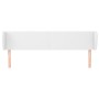 Kopfteil aus weißem Kunstleder, 163 x 23 x 78/88 cm von vidaXL, Kopf- und Fußteile - Ref: Foro24-3116961, Preis: 77,90 €, Rab...