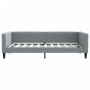 Sofá cama con colchón tela gris claro 90x190 cm