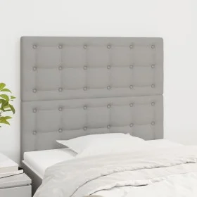 Headboards 2 units of light gray fabric 90x5x78/88 cm by vidaXL, Headboards and footboards - Ref: Foro24-3116748, Price: 60,1...