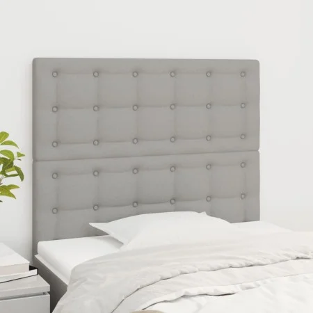 Headboards 2 units of light gray fabric 90x5x78/88 cm by vidaXL, Headboards and footboards - Ref: Foro24-3116748, Price: 60,1...