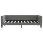 Sofá cama con colchón tela gris oscuro 90x190 cm