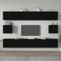 Set de muebles para TV 6 piezas madera contrachapada negro de vidaXL, Muebles TV - Ref: Foro24-3114367, Precio: 241,47 €, Des...