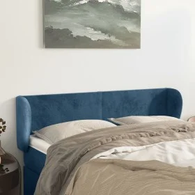 Dunkelblaues Samtkopfteil 147x23x78/88 cm von vidaXL, Kopf- und Fußteile - Ref: Foro24-3116916, Preis: 66,39 €, Rabatt: %