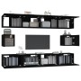 Set de muebles para TV 6 piezas madera contrachapada negro de vidaXL, Muebles TV - Ref: Foro24-3114367, Precio: 241,47 €, Des...