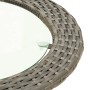 Set de sofás en forma de L 2 pzas cojines ratán sintético gris
