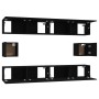 Set de muebles para TV 6 piezas madera contrachapada negro de vidaXL, Muebles TV - Ref: Foro24-3114367, Precio: 241,47 €, Des...
